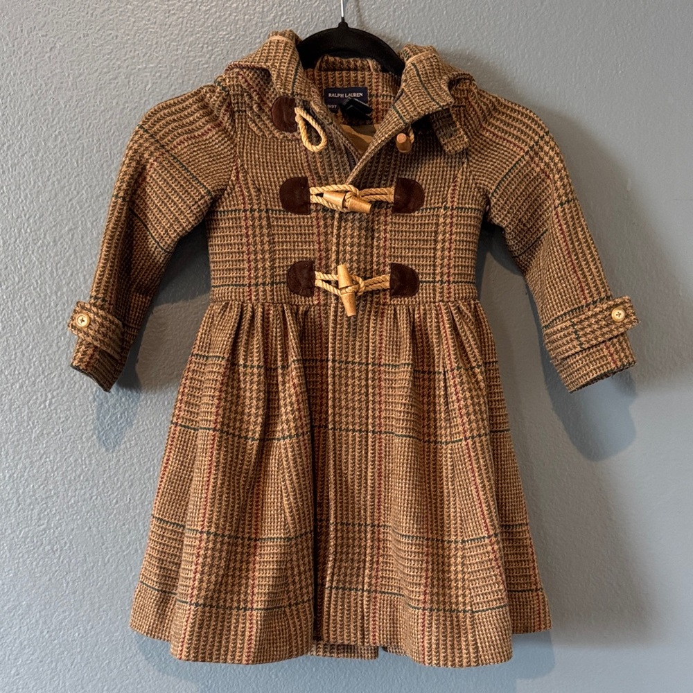 Ralph Lauren Toddler Plaid Toggle Wool Coat